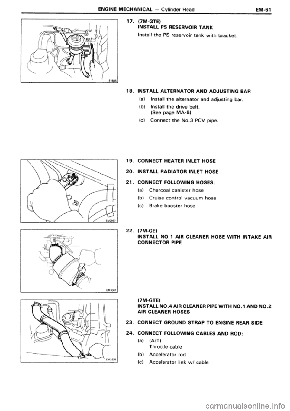 TOYOTA SUPRA 1990 3.G Workshop Manual 