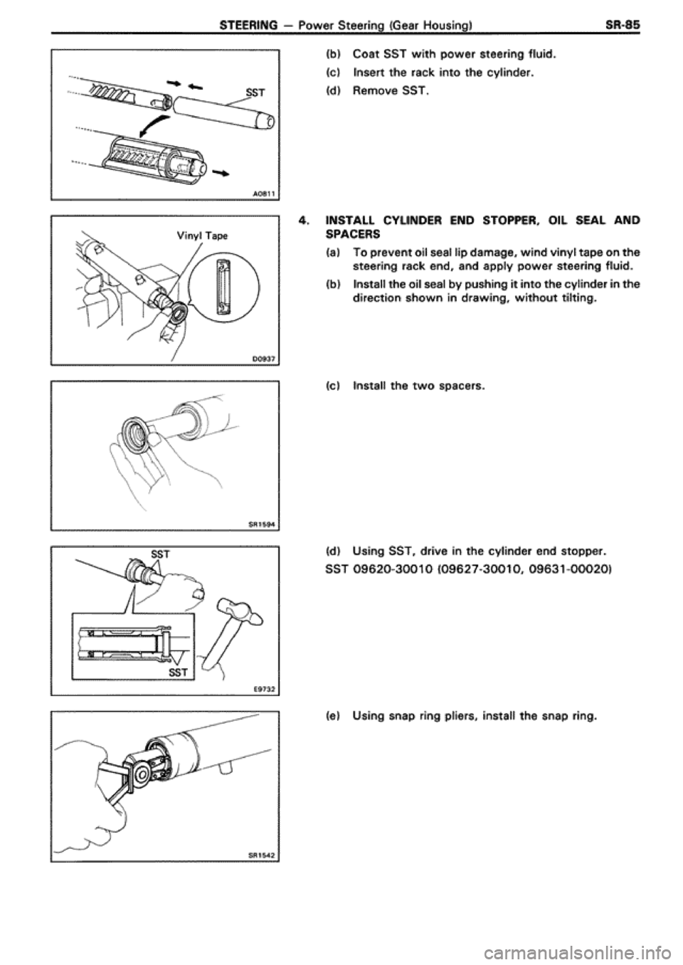TOYOTA SUPRA 1990 3.G Workshop Manual 