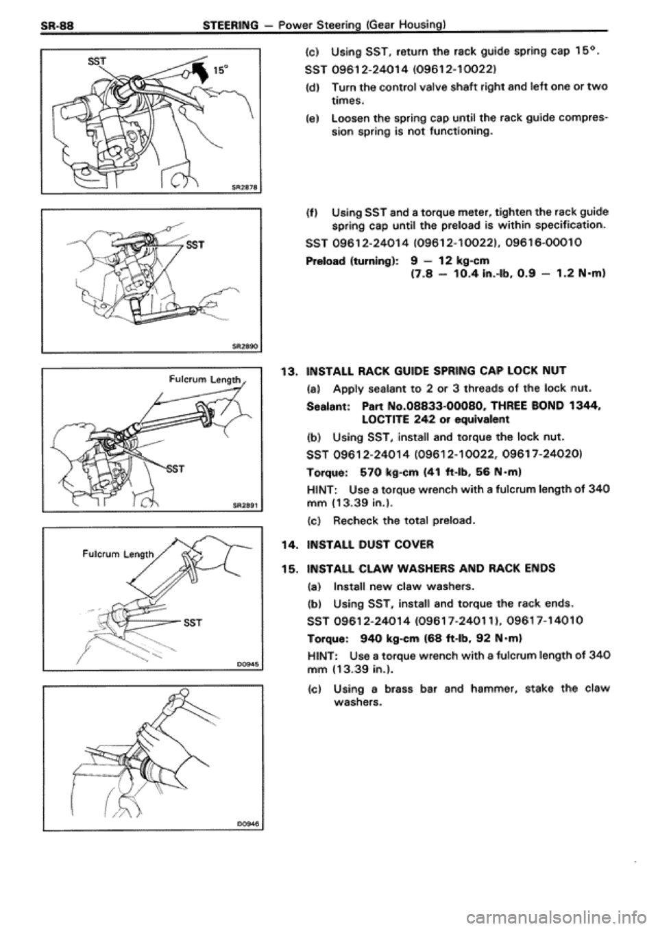 TOYOTA SUPRA 1990 3.G Workshop Manual 