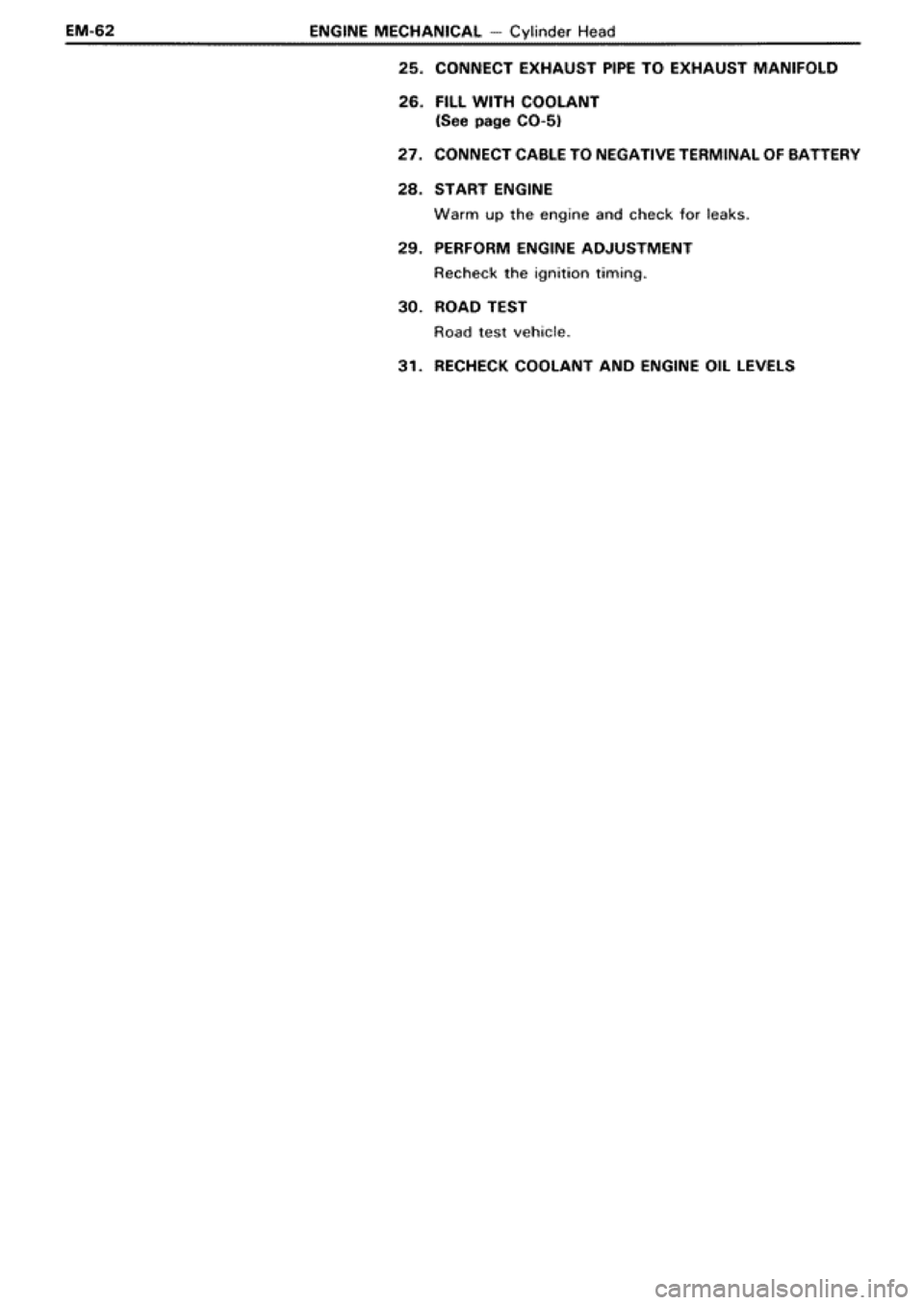 TOYOTA SUPRA 1990 3.G Workshop Manual 