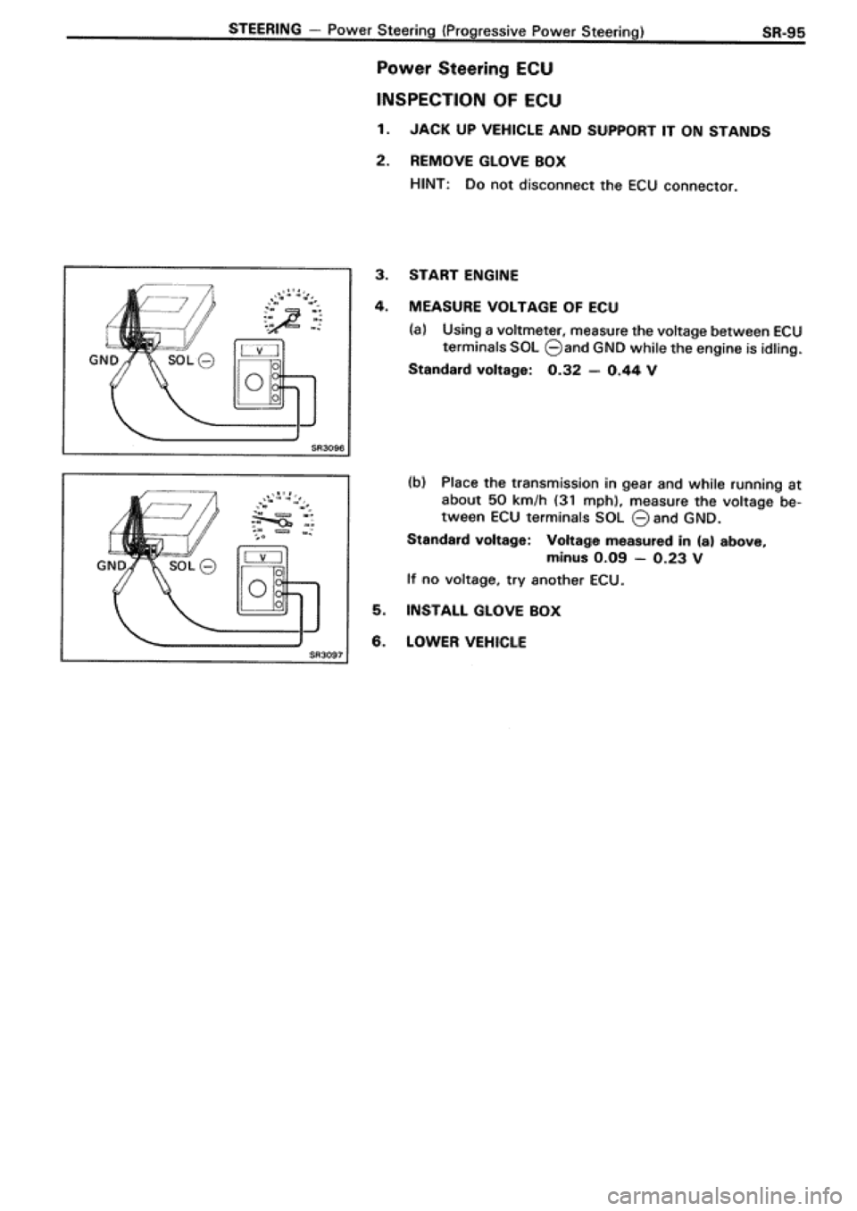 TOYOTA SUPRA 1990 3.G Workshop Manual 
