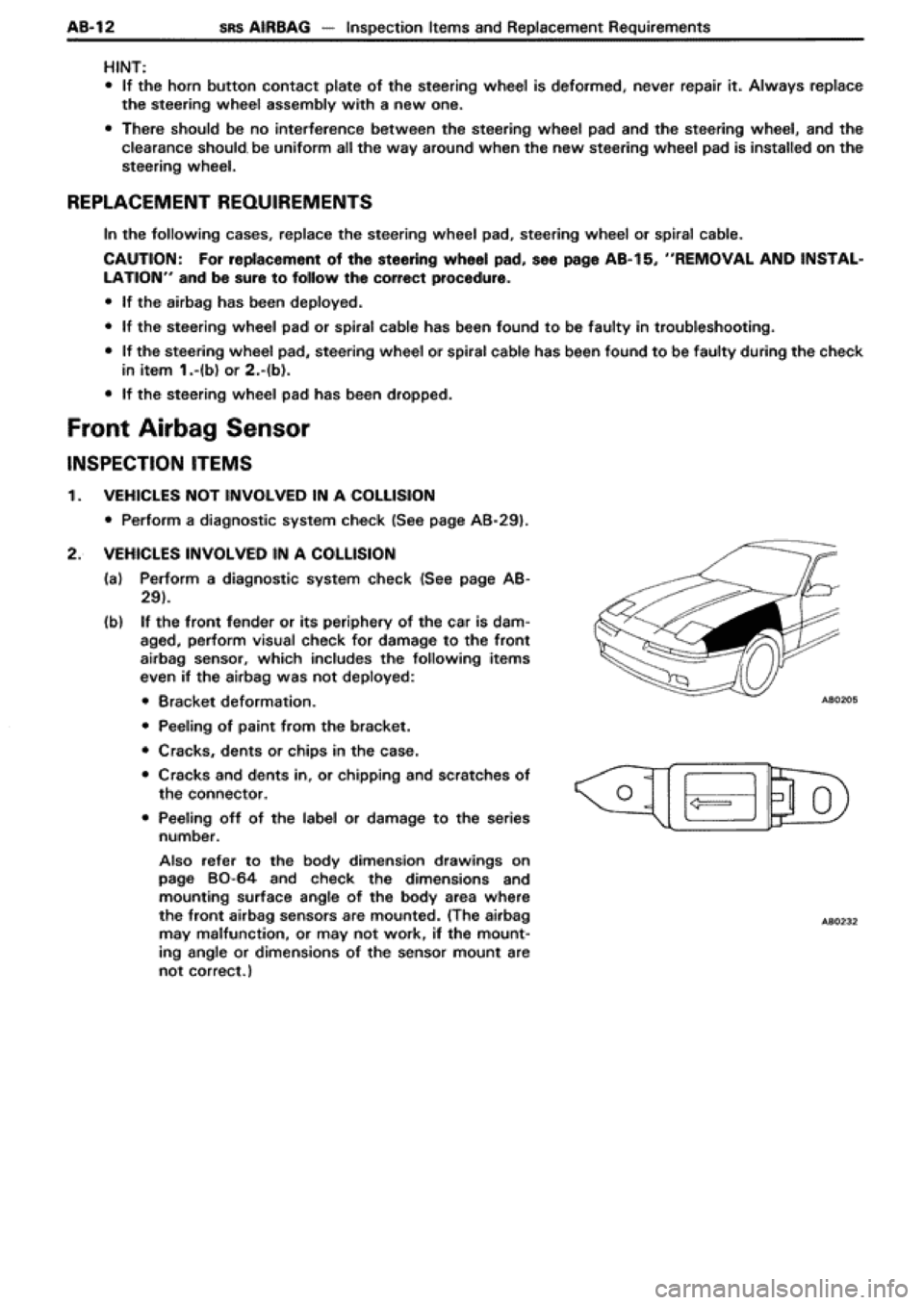 TOYOTA SUPRA 1990 3.G Workshop Manual 