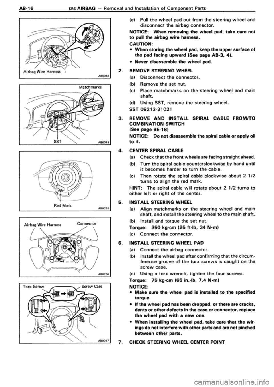 TOYOTA SUPRA 1990 3.G Workshop Manual 