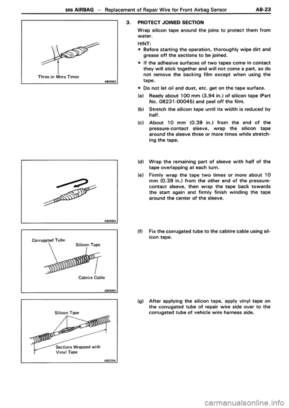TOYOTA SUPRA 1990 3.G Workshop Manual 
