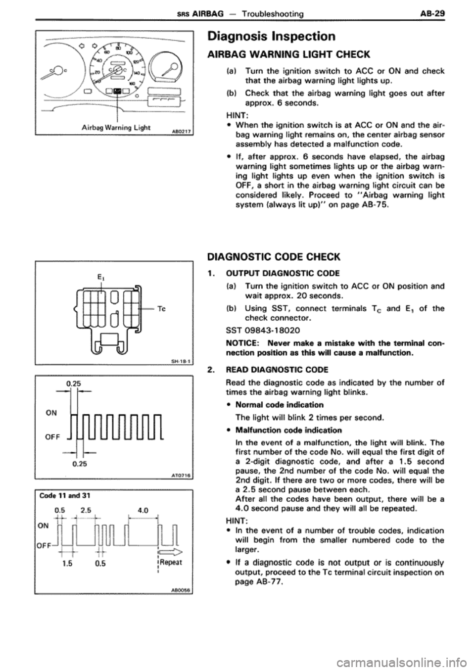 TOYOTA SUPRA 1990 3.G Workshop Manual 
