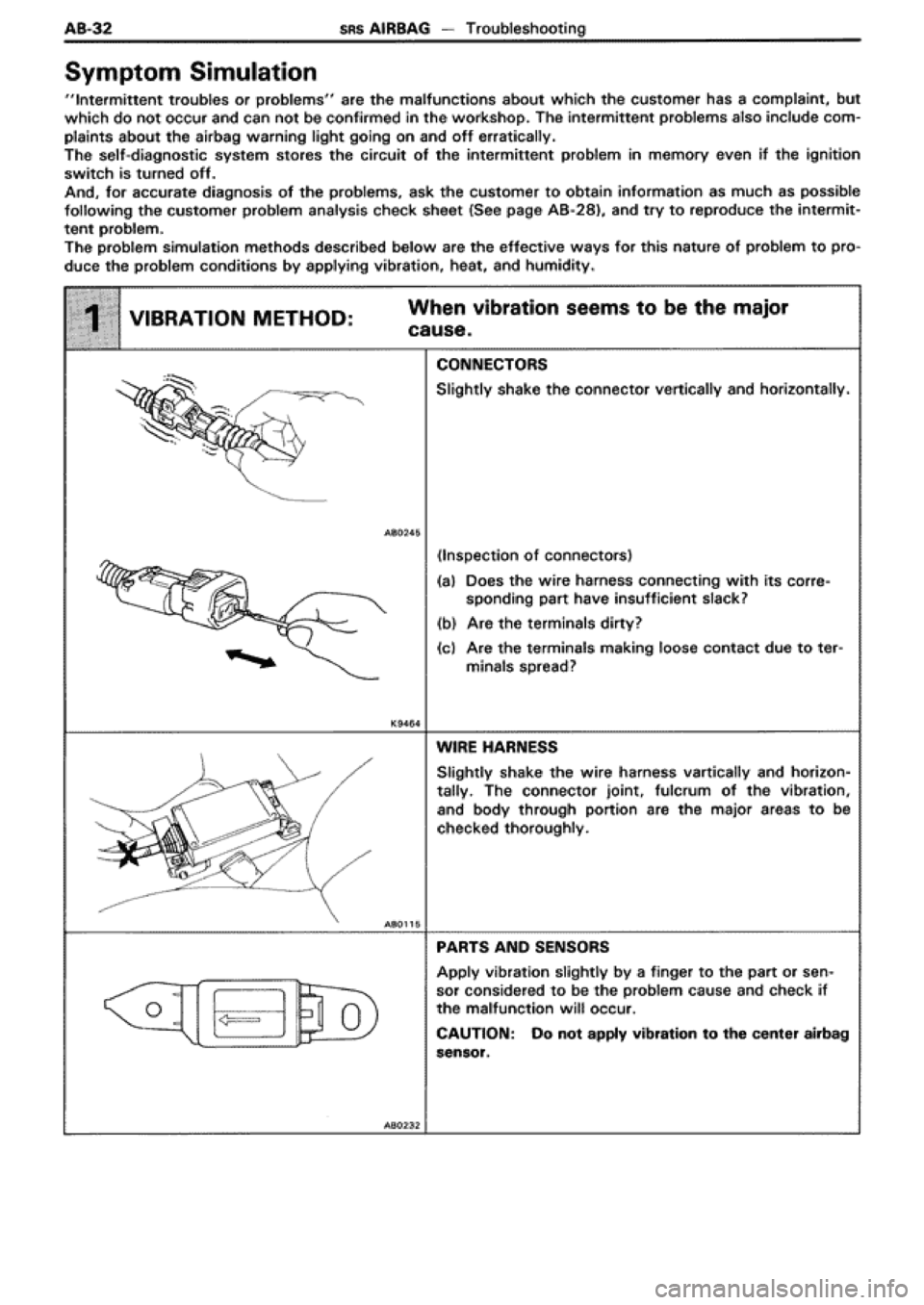 TOYOTA SUPRA 1990 3.G Workshop Manual 