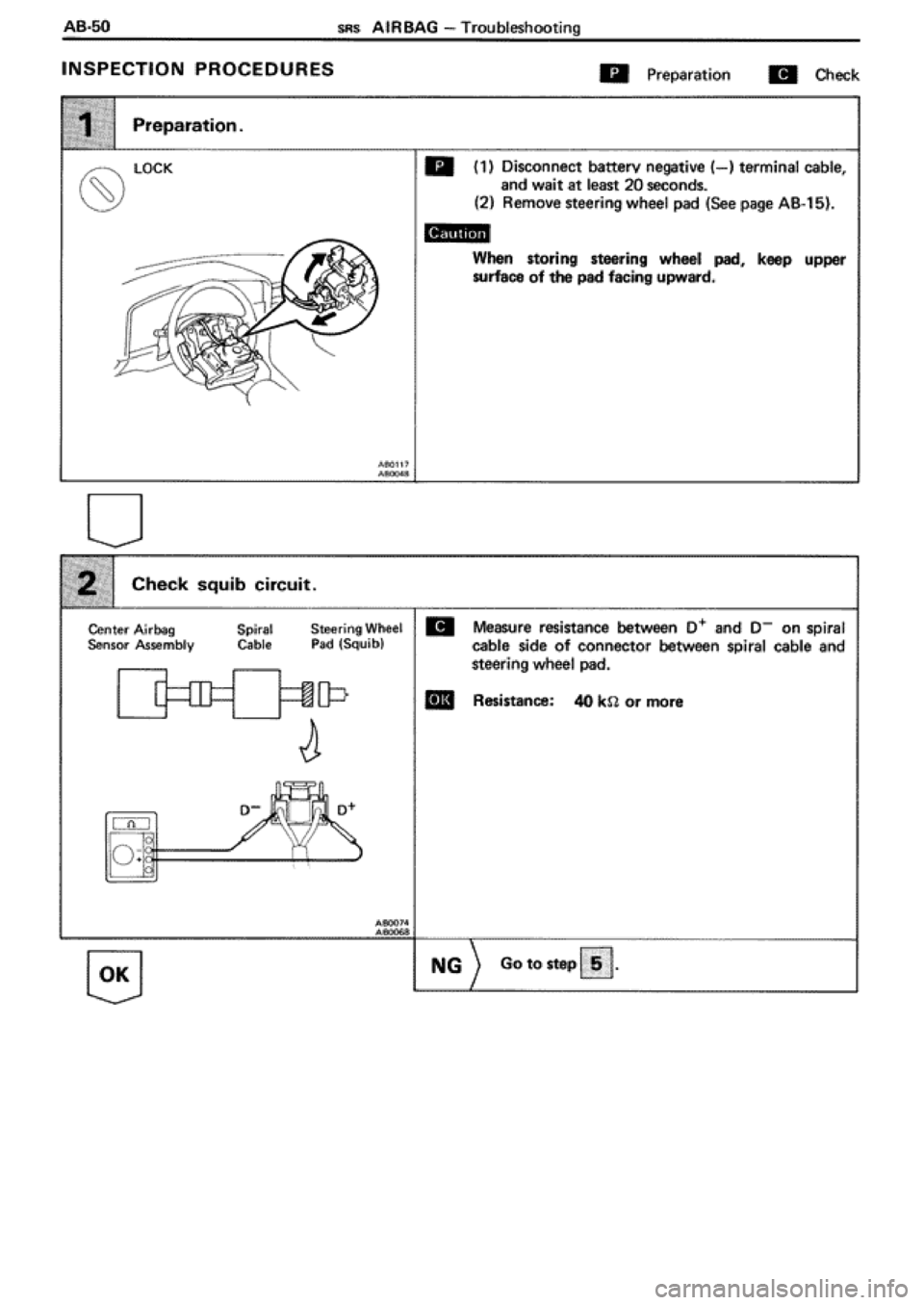 TOYOTA SUPRA 1990 3.G Workshop Manual 