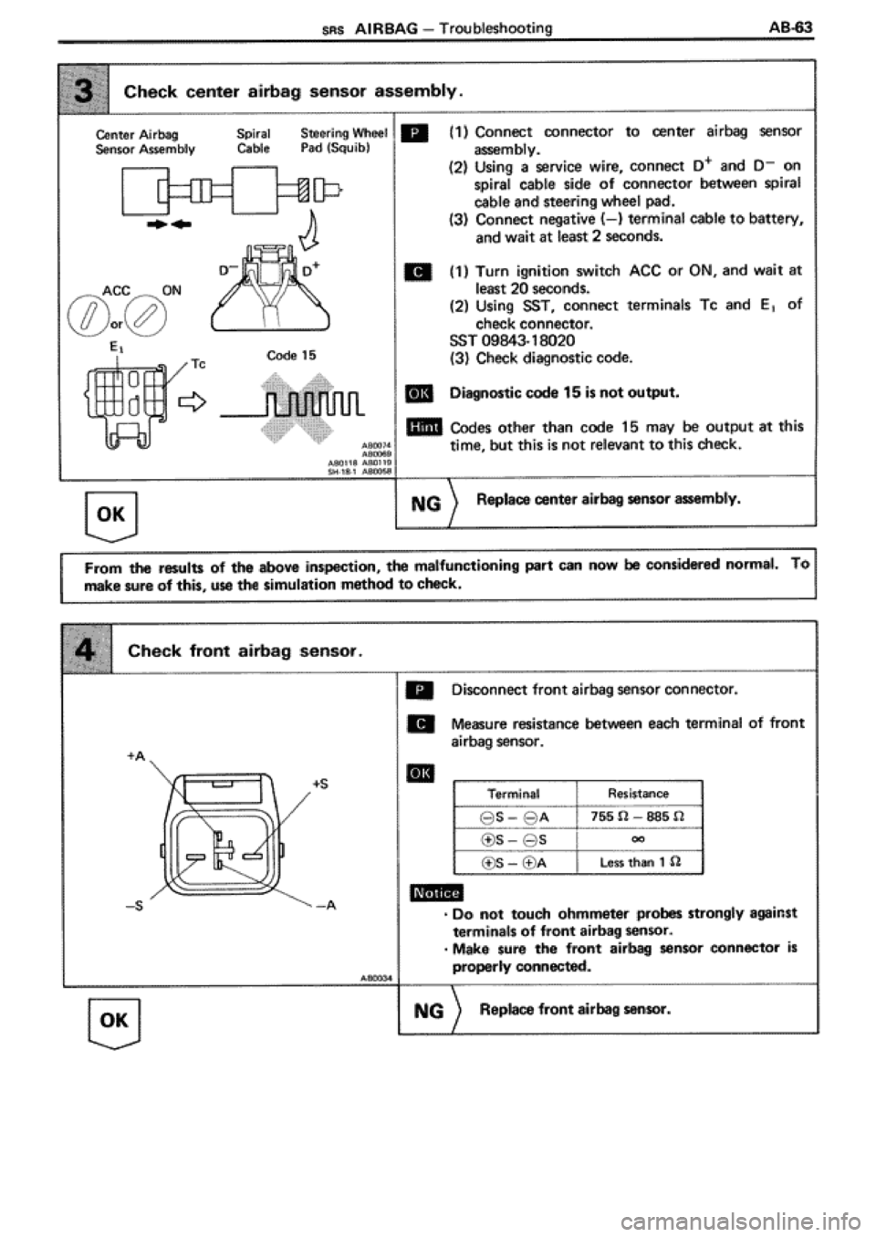 TOYOTA SUPRA 1990 3.G Workshop Manual 