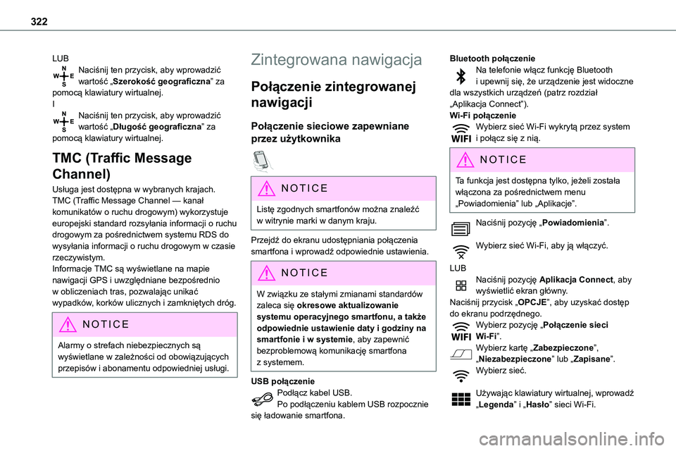 TOYOTA PROACE VERSO EV 2024 Instrukcja obsługi (in Polish) 322
LUBNaciśnij ten przycisk, aby wprowadzić wartość „Szerokość geograficzna” za pomocą klawiatury wirtualnej.INaciśnij ten przycisk, aby wprowadzić wartość „Długość geograficzna TOYOTA PROACE VERSO EV 2024 Instrukcja obsługi (in Polish) 322
LUBNaciśnij ten przycisk, aby wprowadzić wartość „Szerokość geograficzna” za pomocą klawiatury wirtualnej.INaciśnij ten przycisk, aby wprowadzić wartość „Długość geograficzna