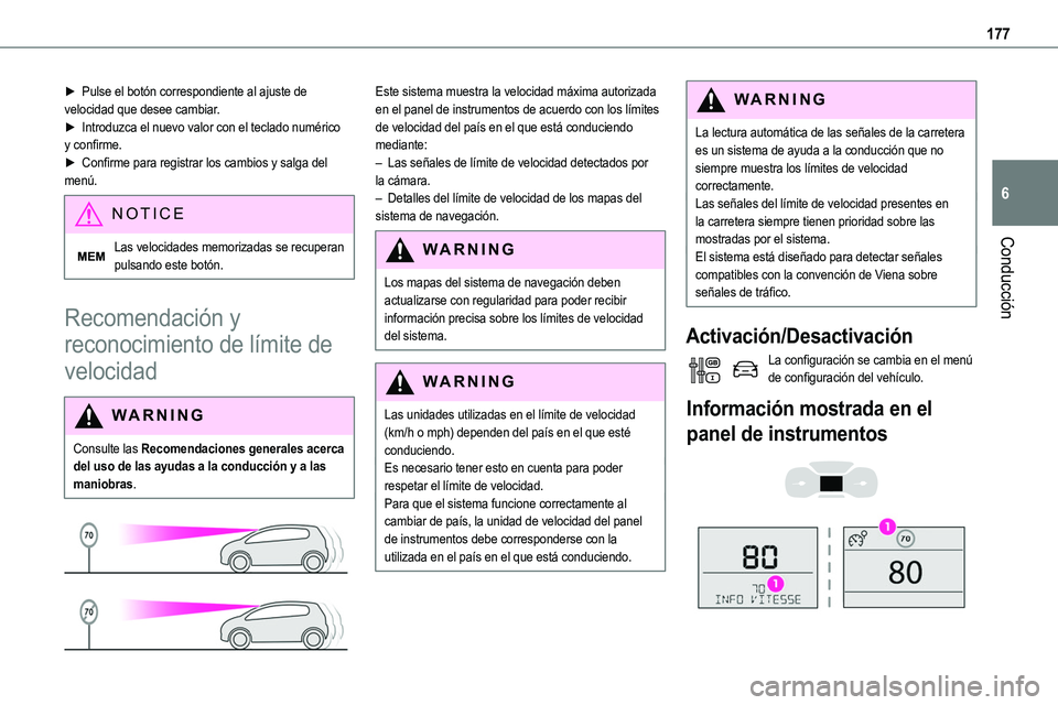 TOYOTA PROACE VERSO EV 2023 Manual del propietario (in Spanish) 177
Conducción
6
► Pulse el botón correspondiente al ajuste de velocidad que desee cambiar.► Introduzca el nuevo valor con el teclado numérico y confirme.► Confirme para registrar los cambios TOYOTA PROACE VERSO EV 2023 Manual del propietario (in Spanish) 177
Conducción
6
► Pulse el botón correspondiente al ajuste de velocidad que desee cambiar.► Introduzca el nuevo valor con el teclado numérico y confirme.► Confirme para registrar los cambios
