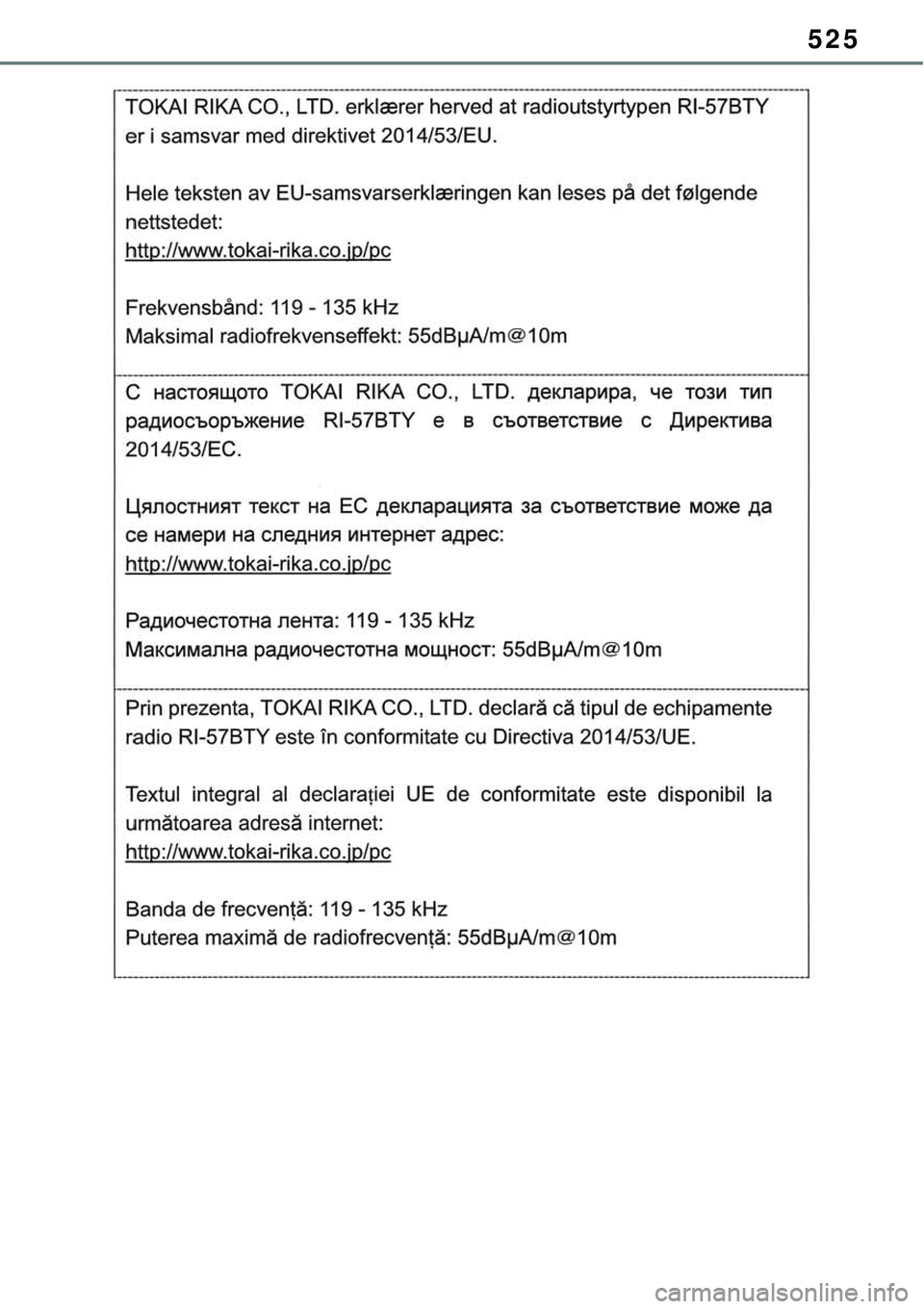TOYOTA RAV4 2022  Manual de utilização (in Portuguese) 525 