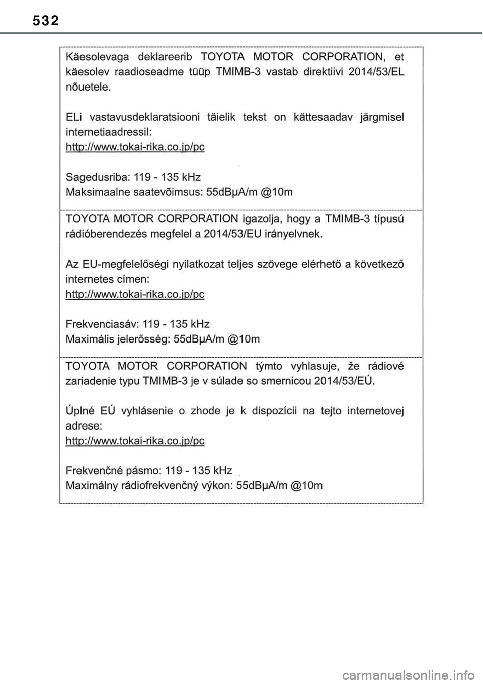 TOYOTA RAV4 2022  Manual de utilização (in Portuguese) 532 