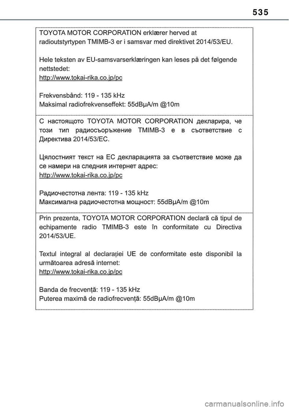 TOYOTA RAV4 2022  Manual de utilização (in Portuguese) 535 