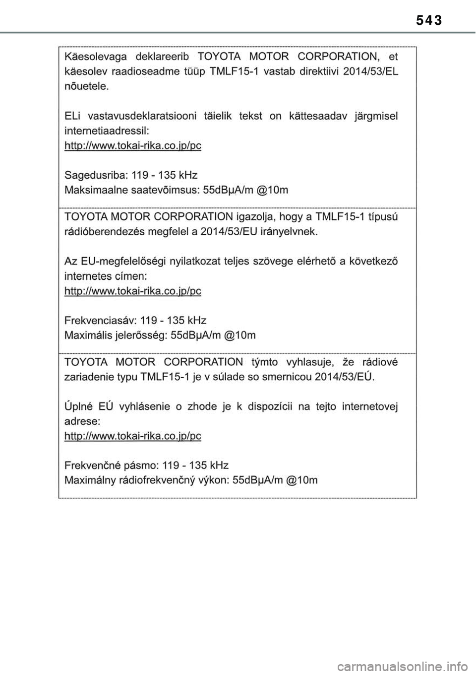 TOYOTA RAV4 2022  Manual de utilização (in Portuguese) 543 