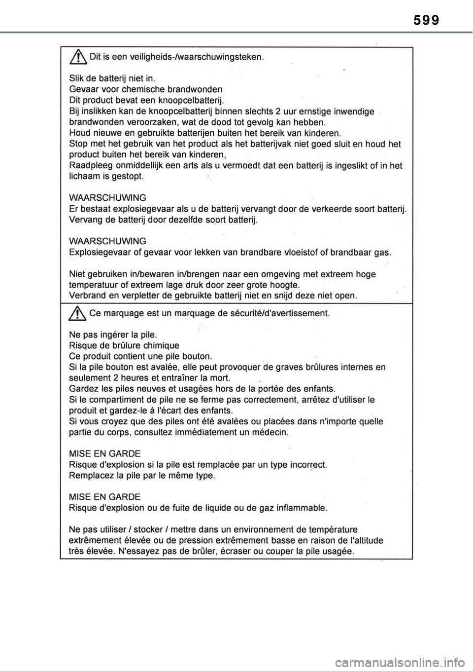 TOYOTA RAV4 2022  Manual de utilização (in Portuguese) 599 