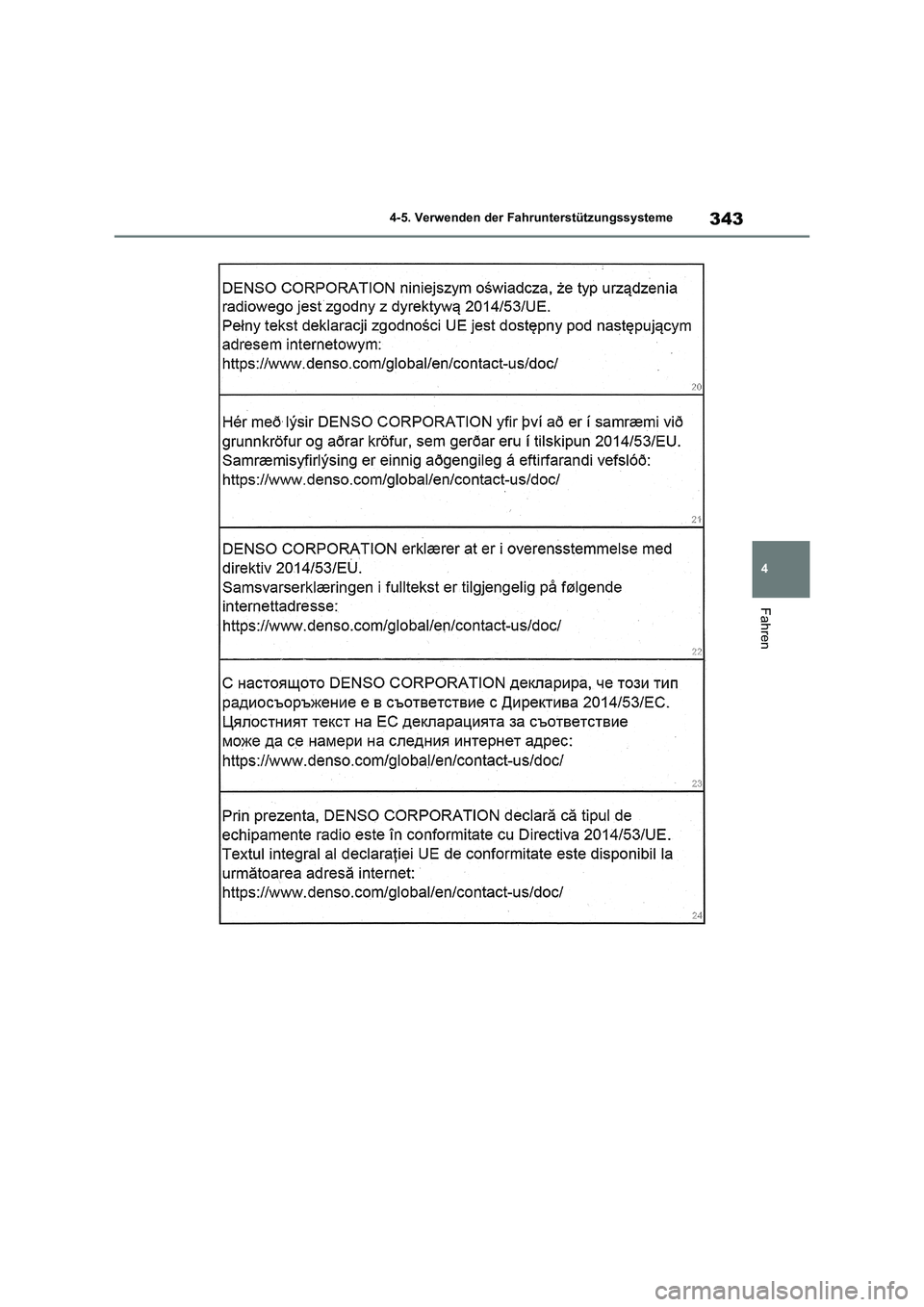 TOYOTA RAV4 2021  Betriebsanleitungen (in German) 343
4 4-5. Verwenden der Fahrunterstützungssysteme
Fahren 