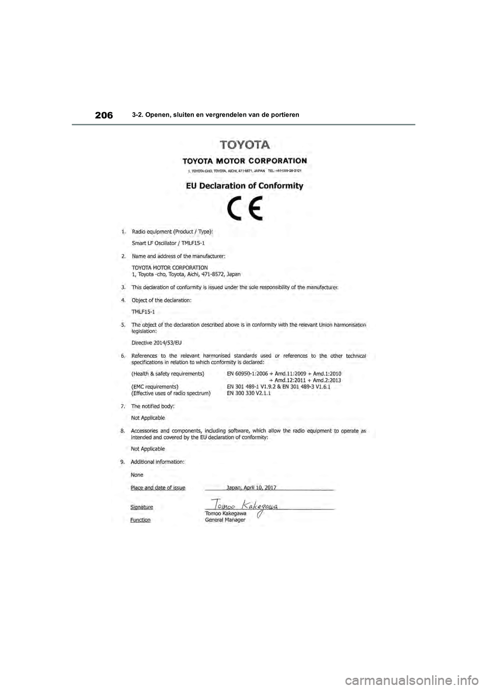 TOYOTA RAV4 2020  Instructieboekje (in Dutch) 2063-2. Openen, sluiten en vergrendelen van de portieren
pM_RAV4_OM_OM42C76E_(EE).book  Page 206  Monday, October 7, 2019  3:26 PM 