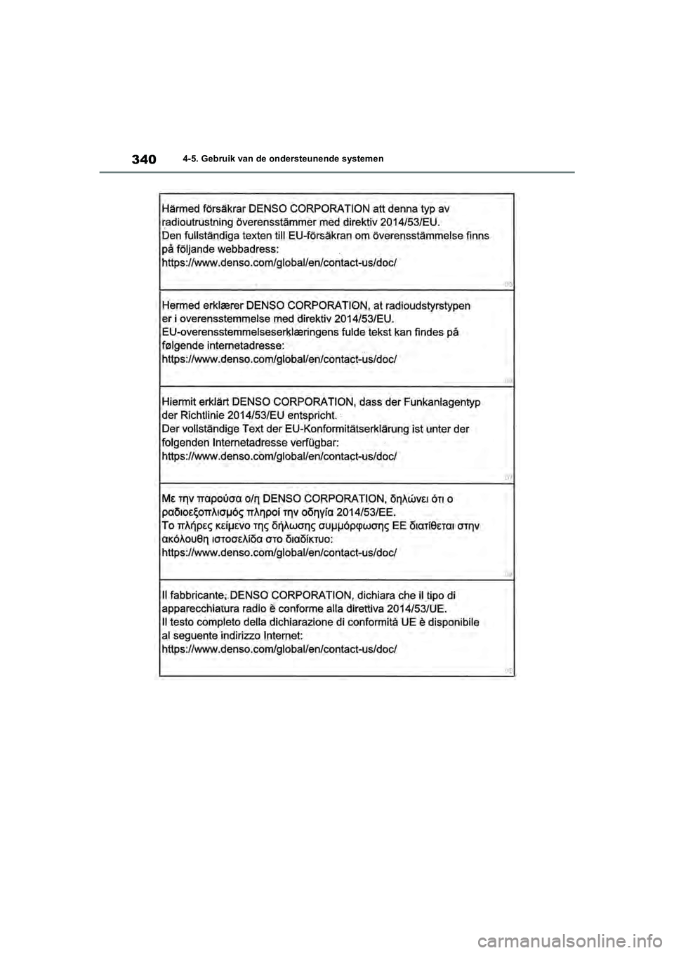 TOYOTA RAV4 2020  Instructieboekje (in Dutch) 3404-5. Gebruik van de ondersteunende systemen
pM_RAV4_OM_OM42C76E_(EE).book  Page 340  Monday, October 7, 2019  3:26 PM 