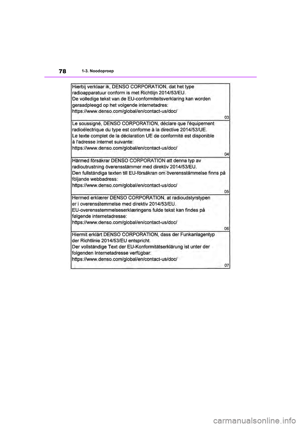 TOYOTA RAV4 2020  Instructieboekje (in Dutch) 781-3. Noodoproep
pM_RAV4_OM_OM42C76E_(EE).book  Page 78  Monday, October 7, 2019  3:26 PM 
