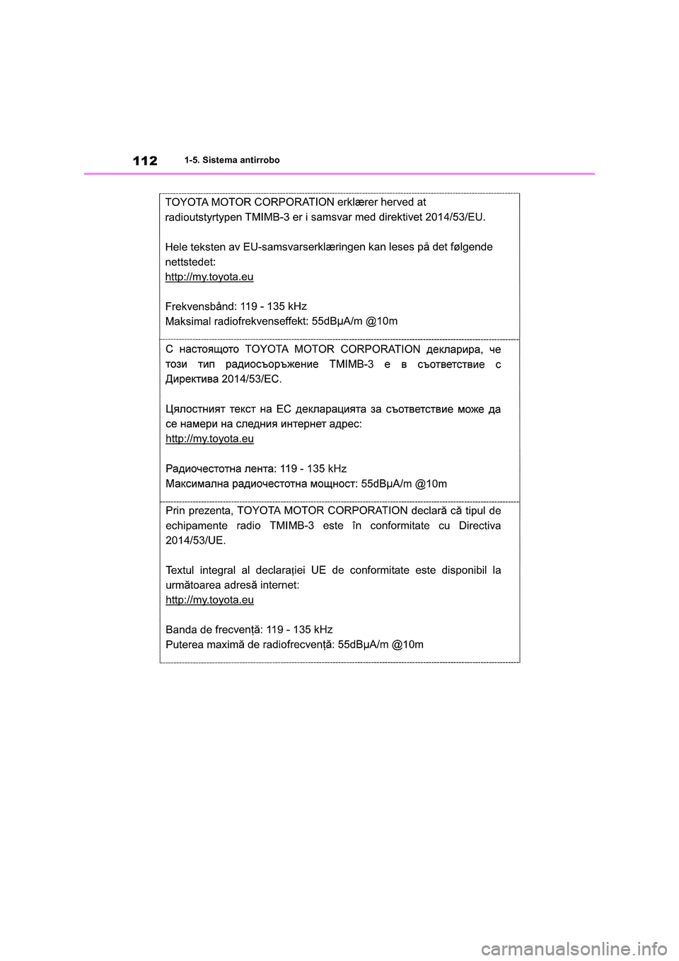 TOYOTA RAV4 2019  Manual del propietario (in Spanish) 1121-5. Sistema antirrobo 