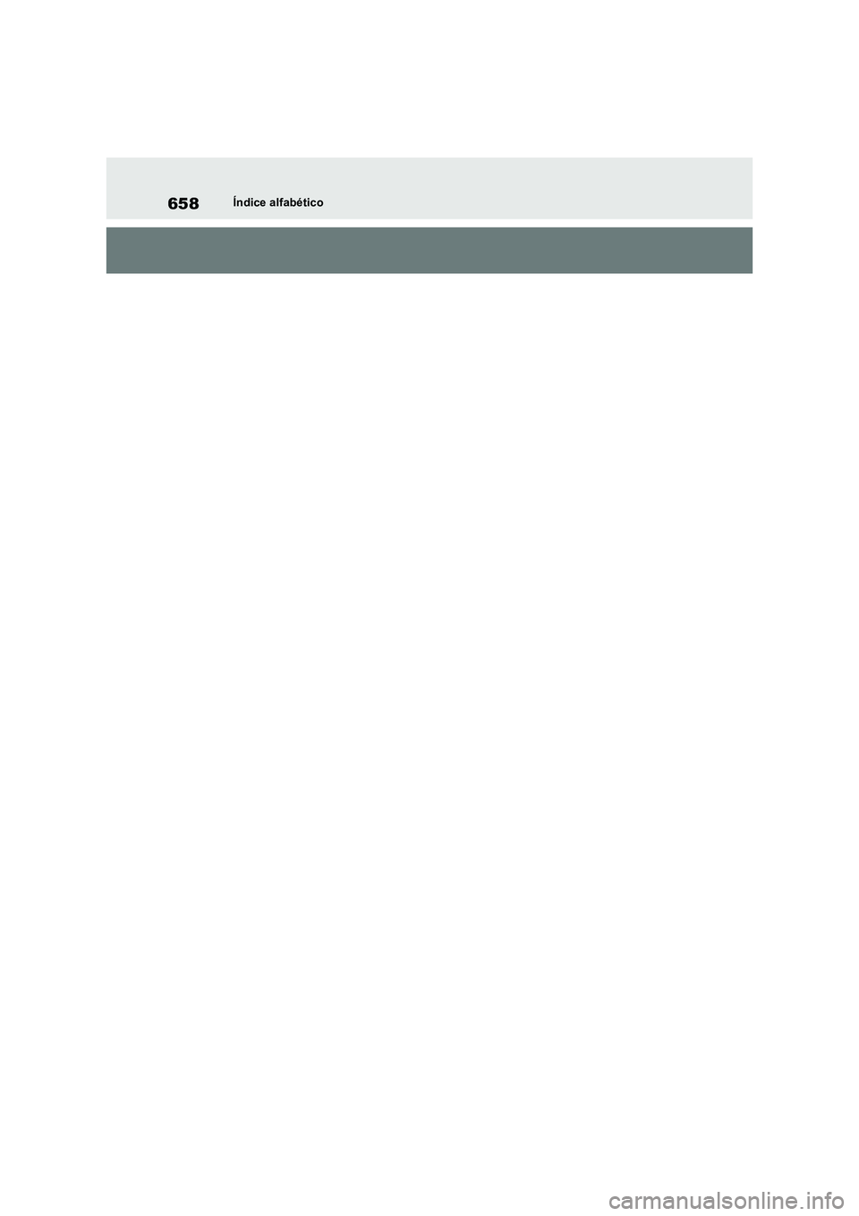 TOYOTA RAV4 2019  Manual del propietario (in Spanish) 658Índice alfabético 