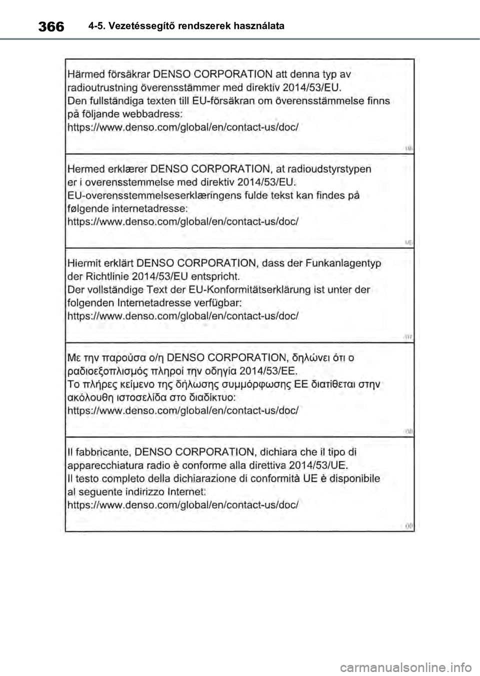 TOYOTA RAV4 2019  Kezelési útmutató (in Hungarian) 3664-5. Vezetéssegítő rendszerek használata 