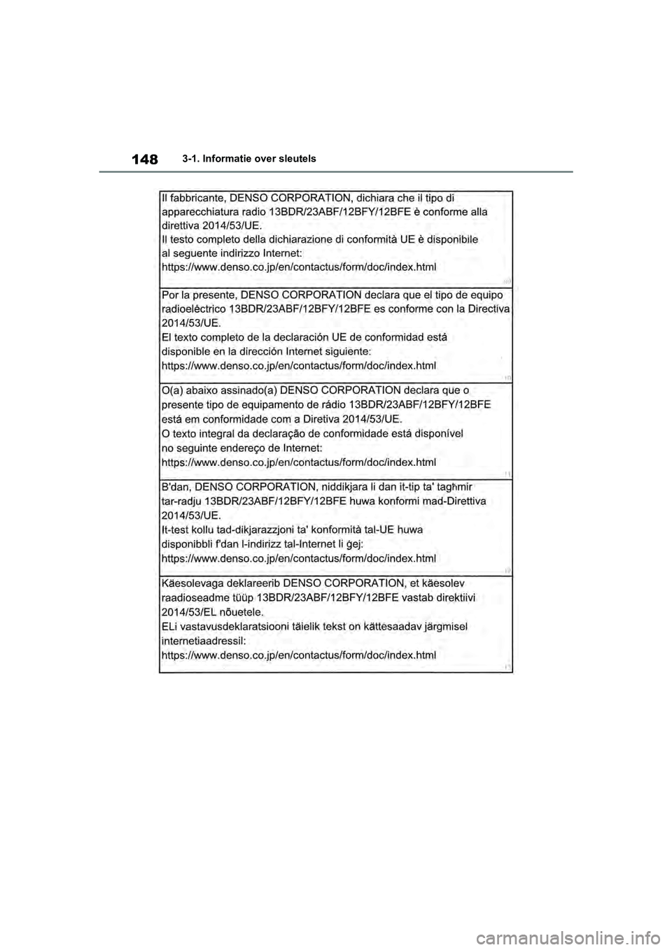 TOYOTA RAV4 2019  Instructieboekje (in Dutch) 1483-1. Informatie over sleutels
pM_RAV4_OM_OM42D03E_(EE).book  Page 148  Wednesday, March 20, 2019  2:08 PM 