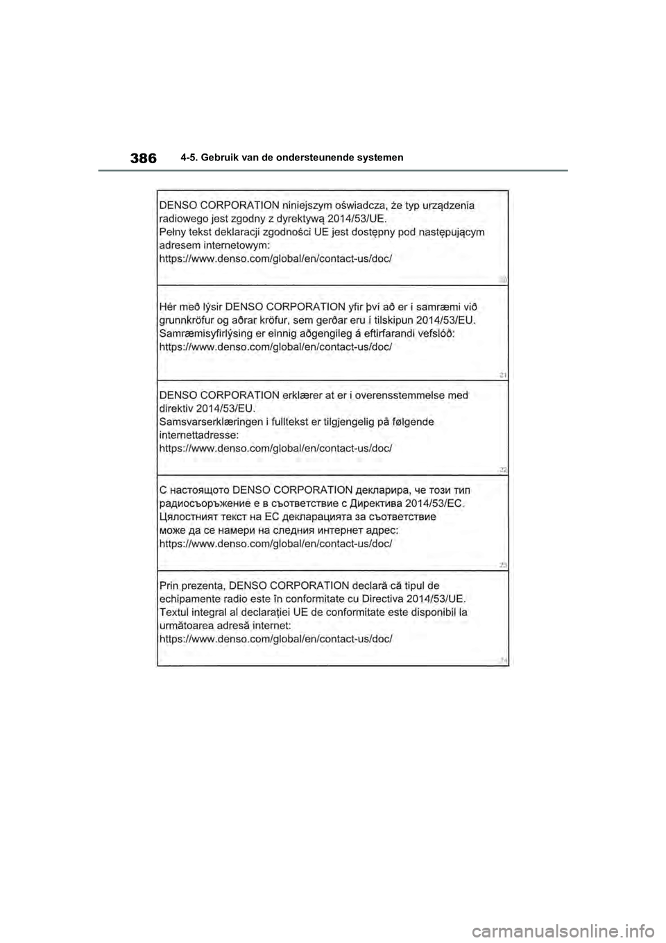 TOYOTA RAV4 2019  Instructieboekje (in Dutch) 3864-5. Gebruik van de ondersteunende systemen
pM_RAV4_OM_OM42D03E_(EE).book  Page 386  Wednesday, March 20, 2019  2:08 PM 