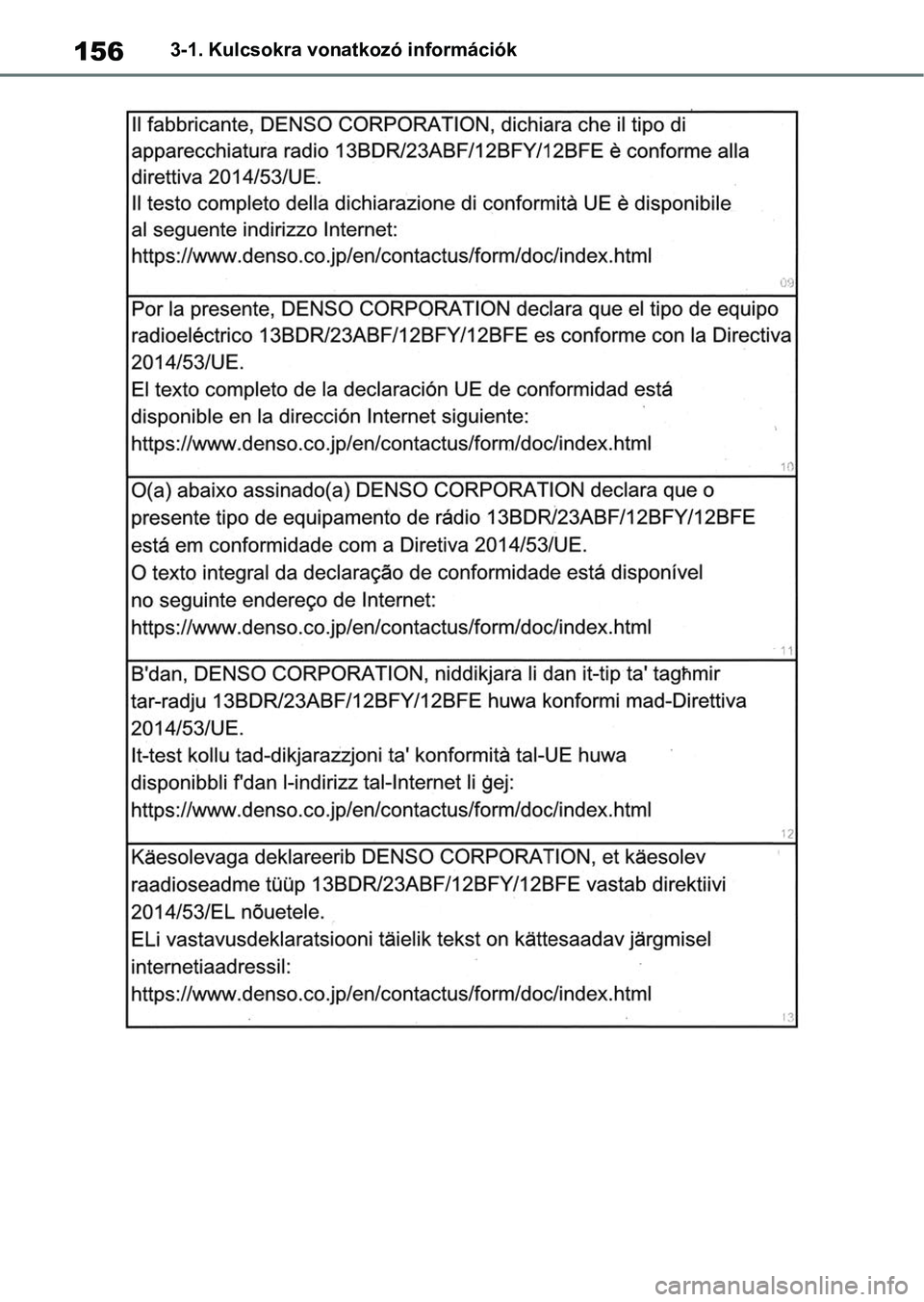 TOYOTA RAV4 2018  Kezelési útmutató (in Hungarian) 1563-1. Kulcsokra vonatkozó információk 