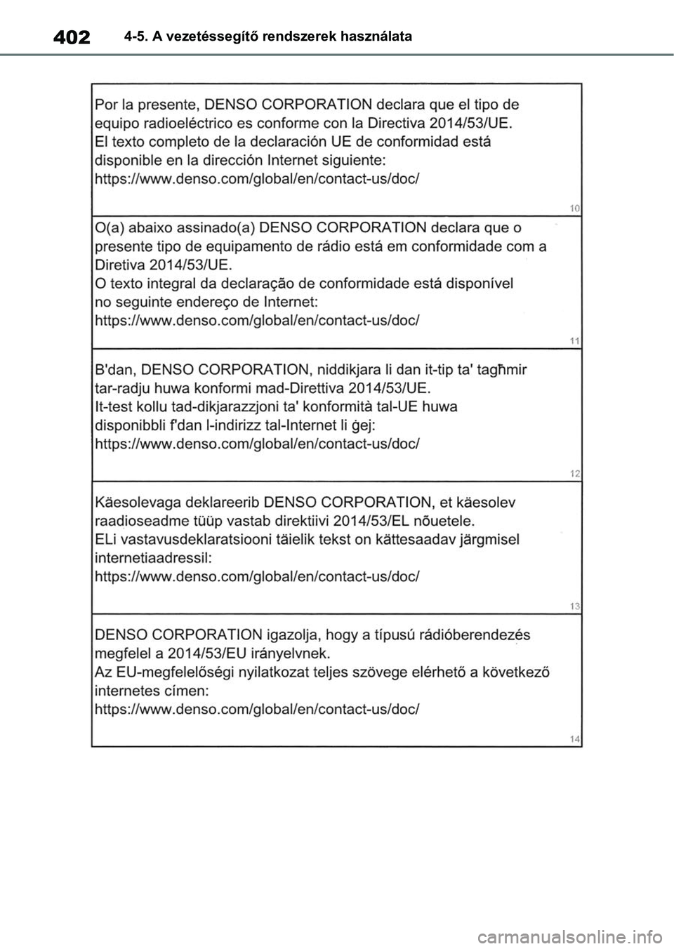 TOYOTA RAV4 2018  Kezelési útmutató (in Hungarian) 4024-5. A vezetéssegítő rendszerek használata 