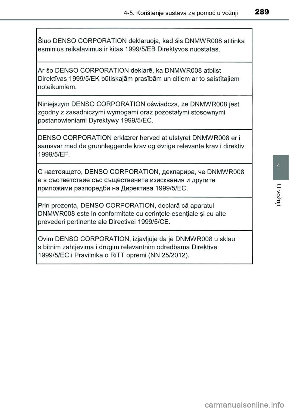 TOYOTA RAV4 2015  Upute Za Rukovanje (in Croatian) 2894-5. Korištenje sustava za pomoć u vožnji
4
U vožnji 