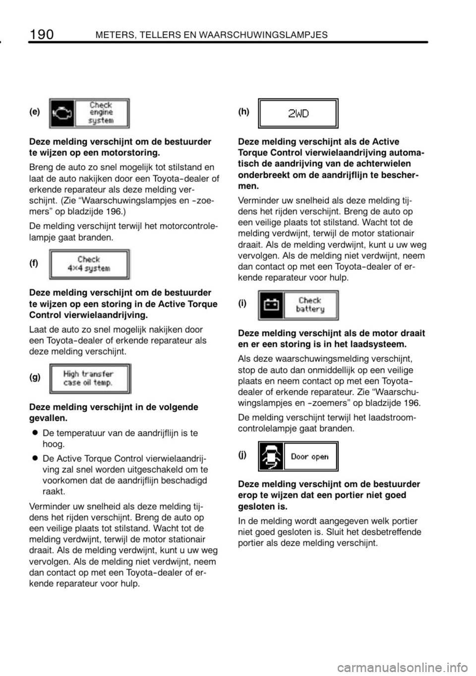 TOYOTA RAV4 2010  Instructieboekje (in Dutch) 