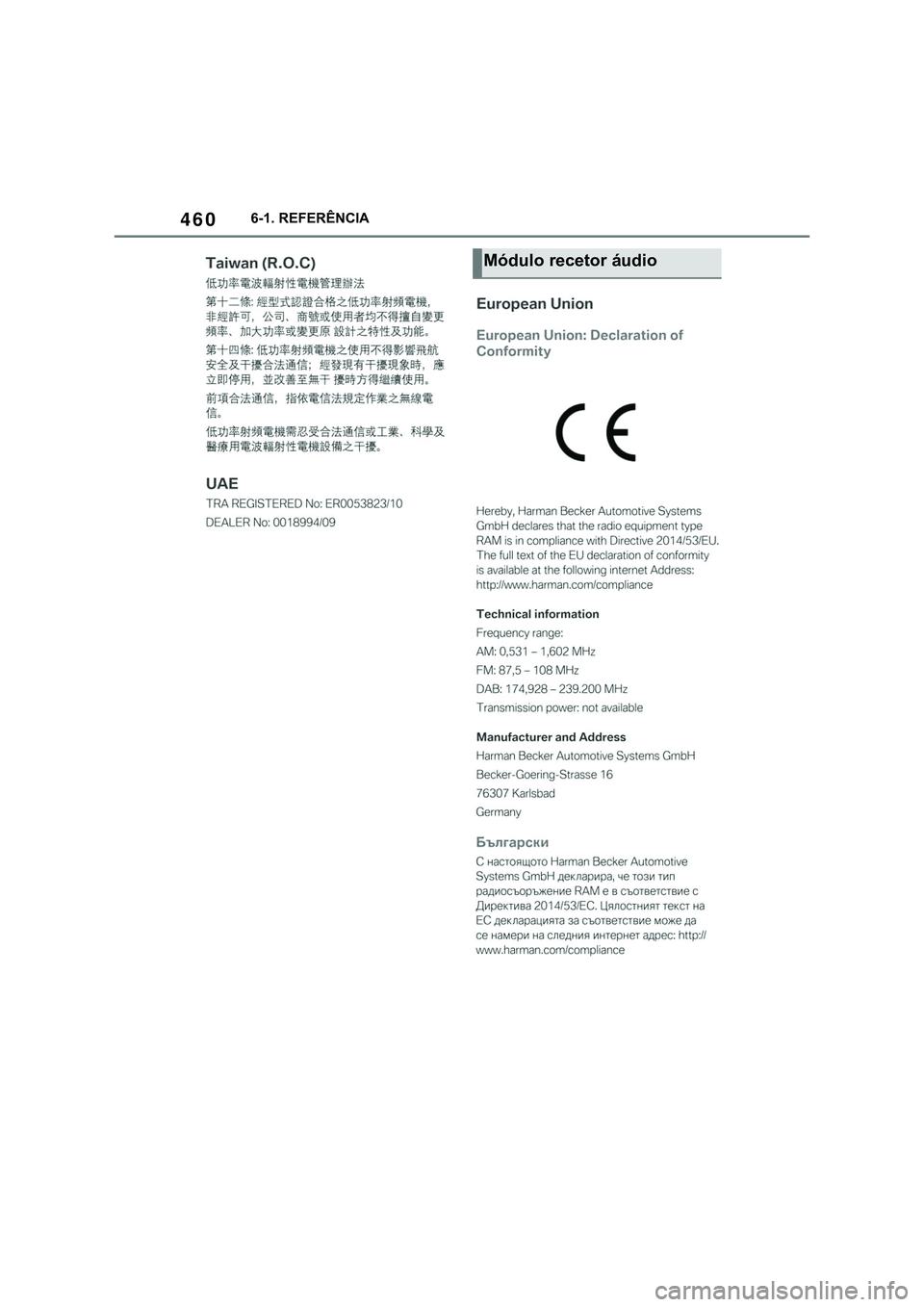 TOYOTA SUPRA 2023  Manual de utilização (in Portuguese) 4606-1. REFERÊNCIA
Módulo recetor áudio 