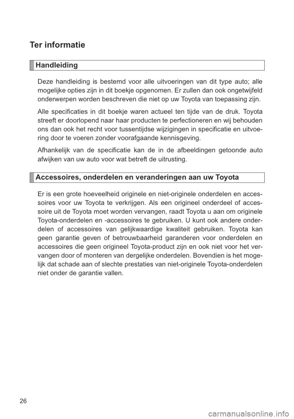 TOYOTA YARIS 2014  Instructieboekje (in Dutch) 