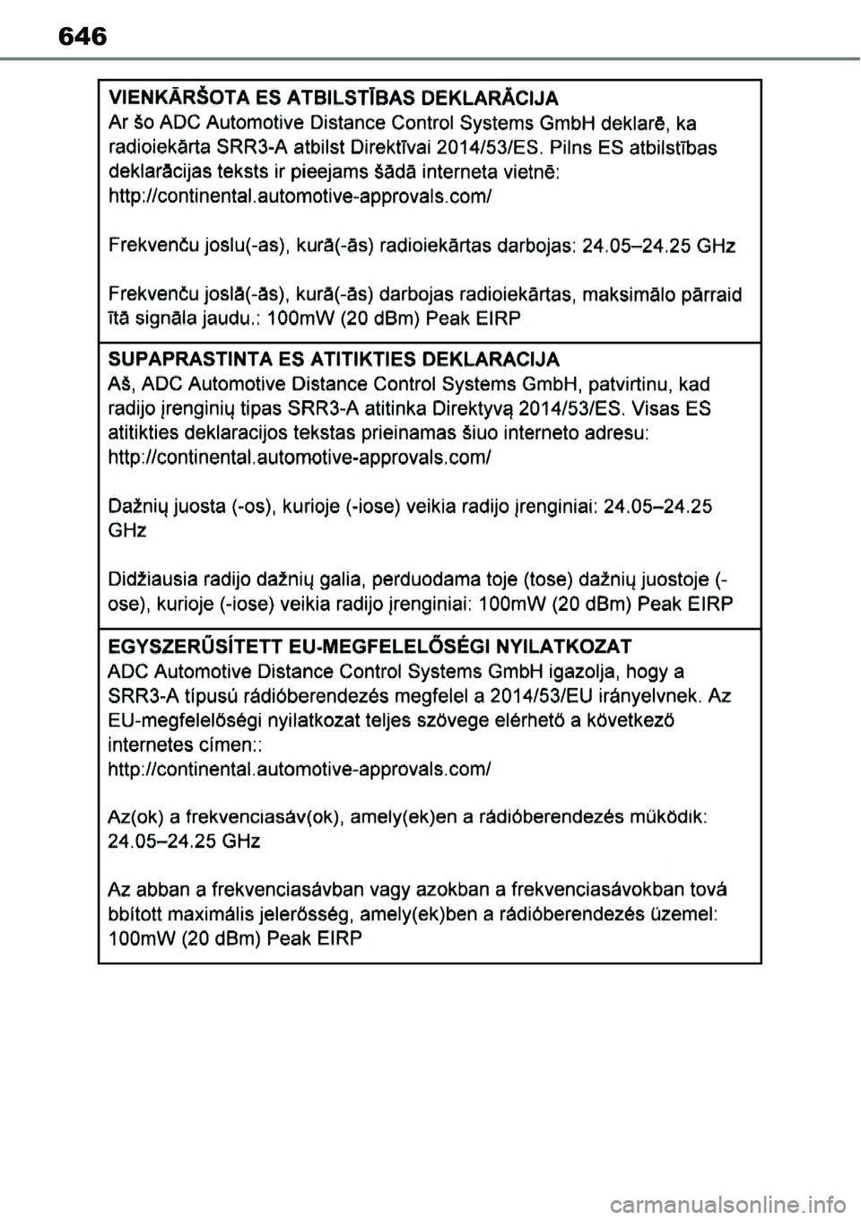 TOYOTA YARIS CROSS 2022  Manual de utilização (in Portuguese) 646 