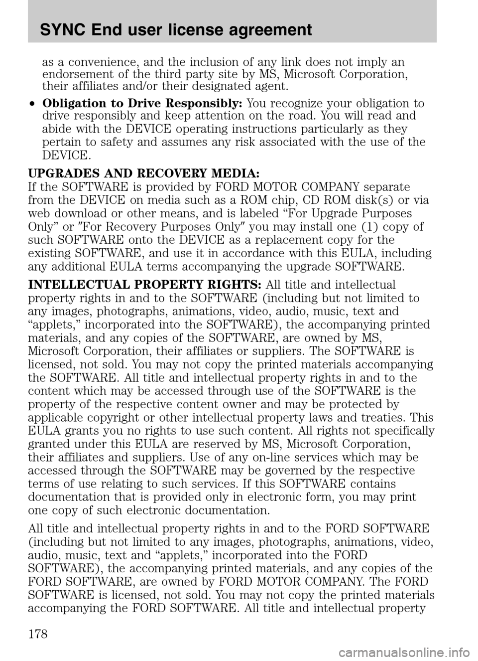 LINCOLN NAVIGATOR 2009 Navigation Manual as a convenience, and the inclusion of any link does not imply an
endorsement of the third party site by MS, Microsoft Corporation,
their affiliates and/or their designated agent.
• Obligation to LINCOLN NAVIGATOR 2009 Navigation Manual as a convenience, and the inclusion of any link does not imply an
endorsement of the third party site by MS, Microsoft Corporation,
their affiliates and/or their designated agent.
• Obligation to