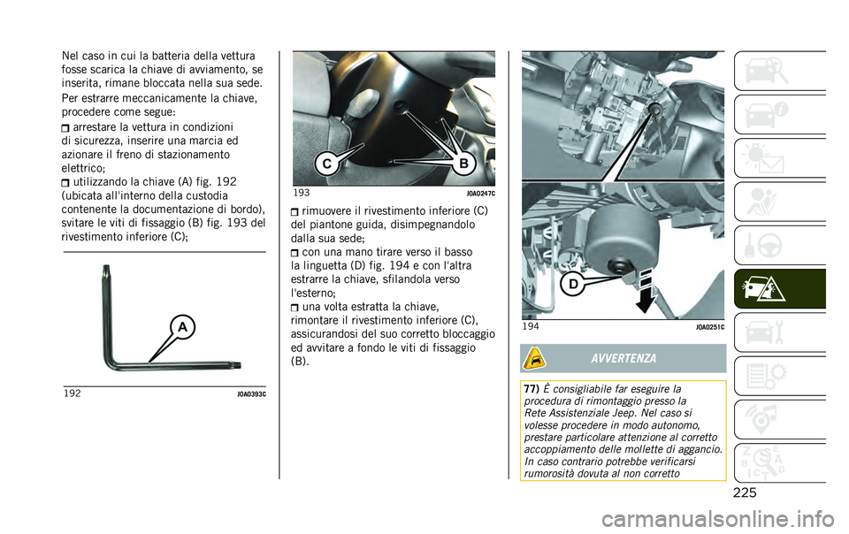 JEEP RENEGADE 2020  Libretto Uso Manutenzione (in Italian) ����1�	� ���� �� ��� �� �#����	��� ��	��� �
�	�����
�����	 ������� �� ��(���
�	 �� ��
�
���
�	���� ��	
����	����� ���
���	 �#����