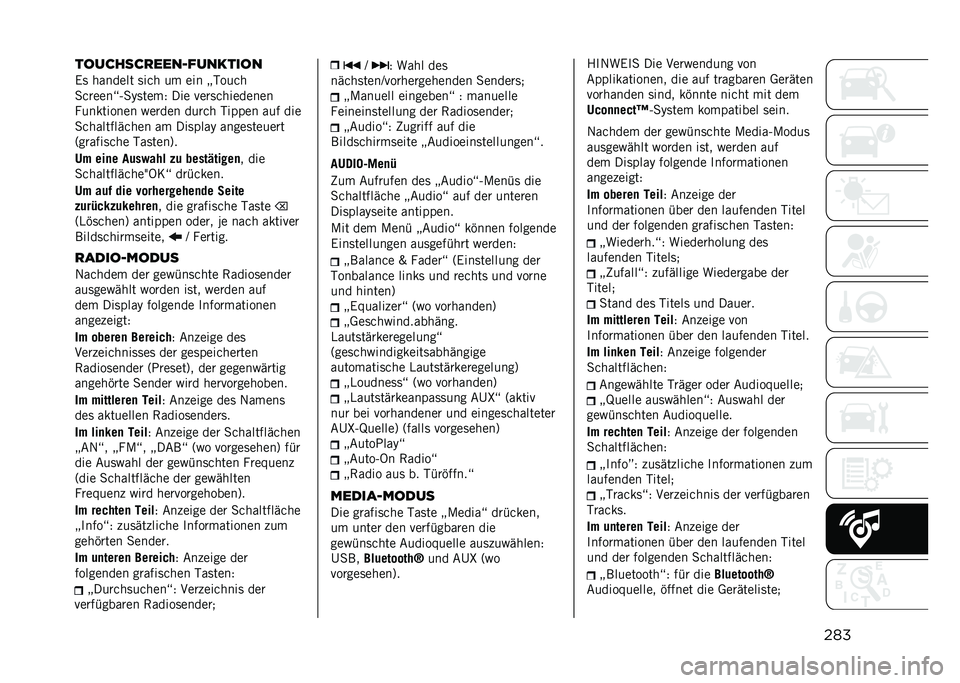 JEEP RENEGADE 2021  Betriebsanleitung (in German) ����
��������
������������
�7� ������� ���� �
� ��� �F���
��
�,��
����G�=�,�6�����@ ��� ���
����������
��
�������� �#��
��