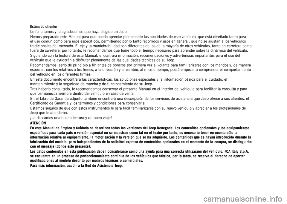 JEEP RENEGADE 2021  Manual de Empleo y Cuidado (in Spanish) 