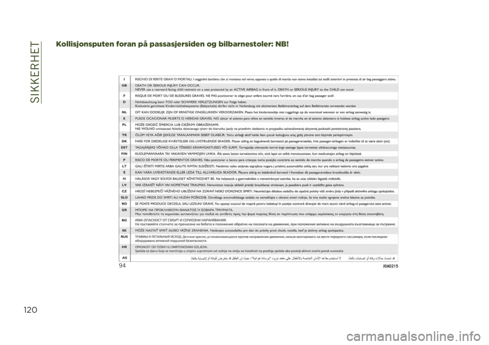 JEEP RENEGADE 2019  Drift- og vedlikeholdshåndbok (in Norwegian) ��5�"���#�(�9�#�>
"$#
,MJJBG>MAGNLV?A =M@OA NS NOGGOG>?@GBP?A MC TBJTO@A?GVMJ?@] /$^
�+�F��<��<�=�E�G 