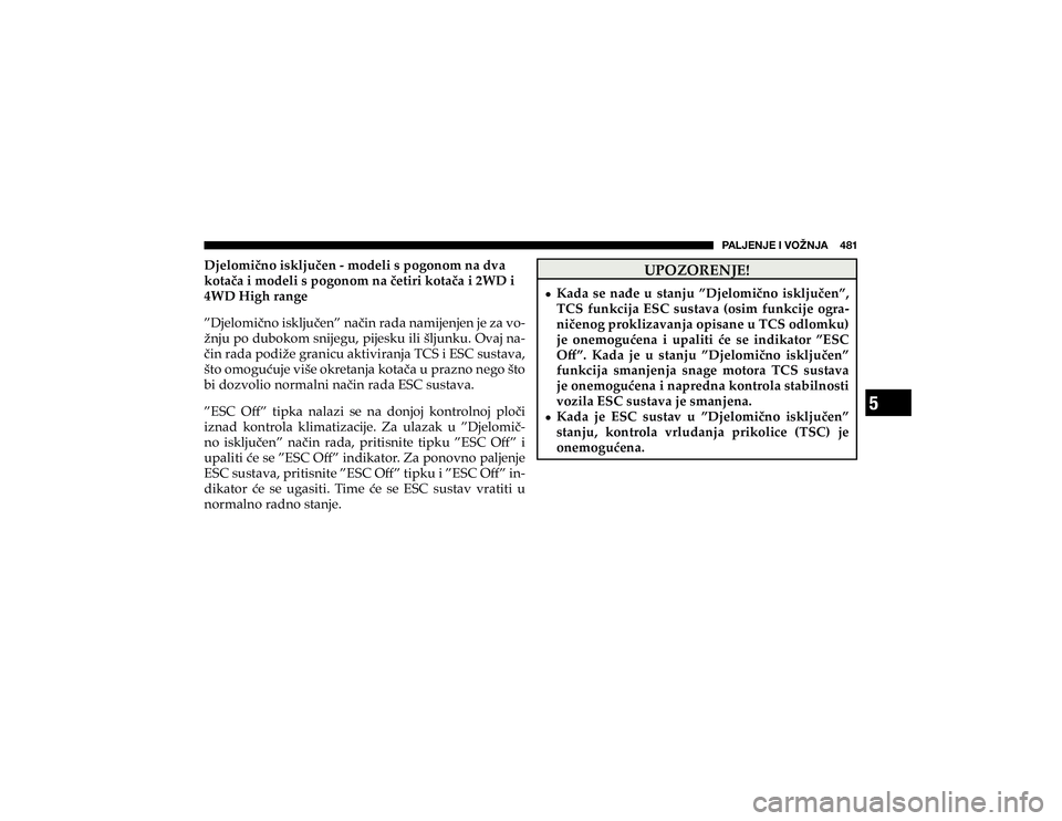 JEEP CHEROKEE 2020  Knjižica s uputama za uporabu i održavanje (in Croatian) 5
�7�(�3�1�,�5�1�,��0��=�6�ù�5�1�(�������
�8�3�2�=�2�5�(�1�-�(�
�
+ �.�D�G�D� �V�H� �Q�Do�H� �X� �V�W�D�Q�M�X� �µ��M�H�O�R�P�L��Q�R� �L�V�N�O�M�X��H�Q�µ�� 
�7�&�6� �I�X�Q�N