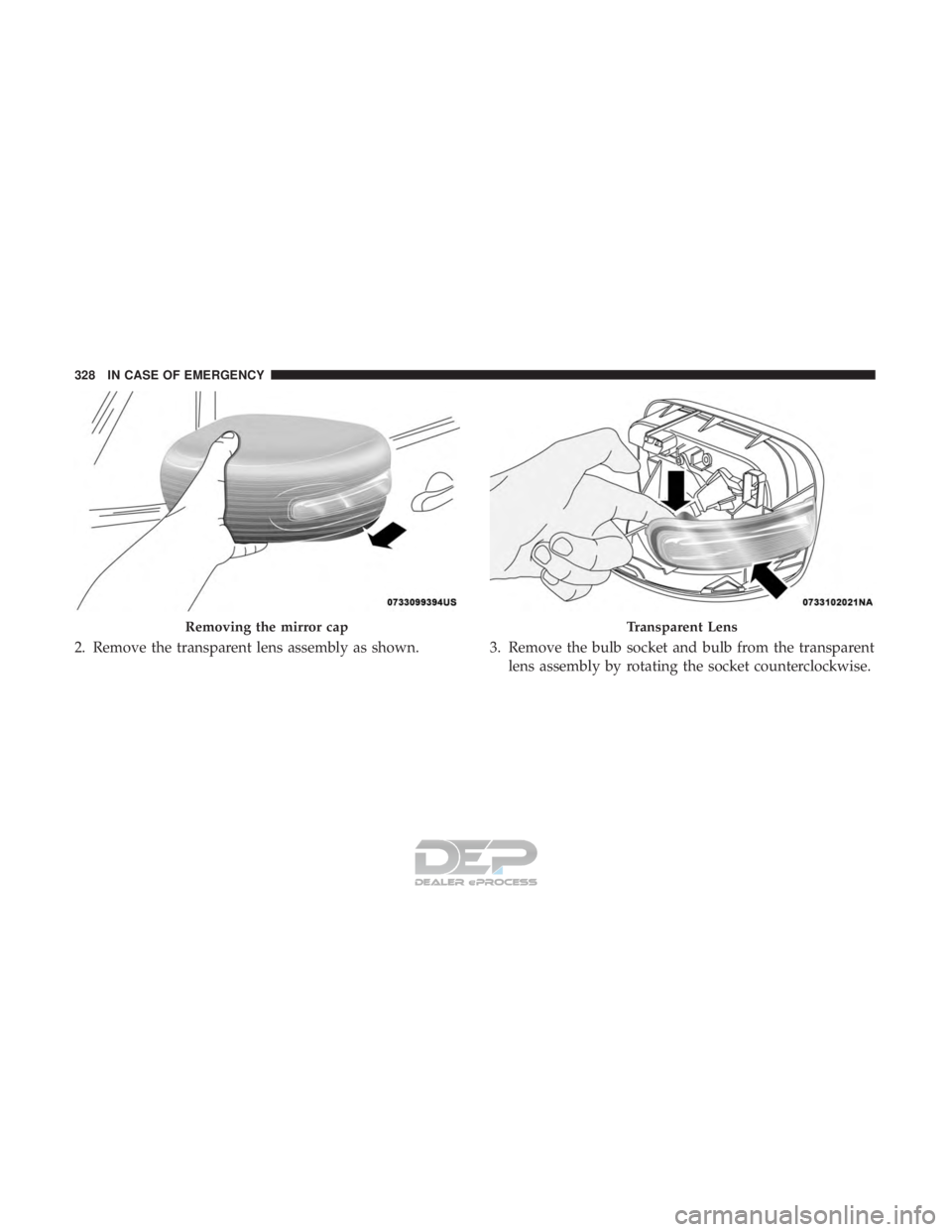 JEEP RENEGADE LATITUDE 2017  Owners Manual Transparent Lens
328 IN CASE OF EMERGENCY  