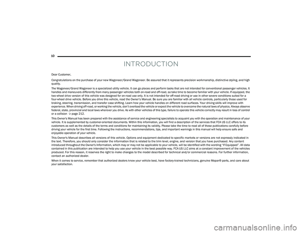 JEEP GRAND WAGONEER 2022  Owners Manual 