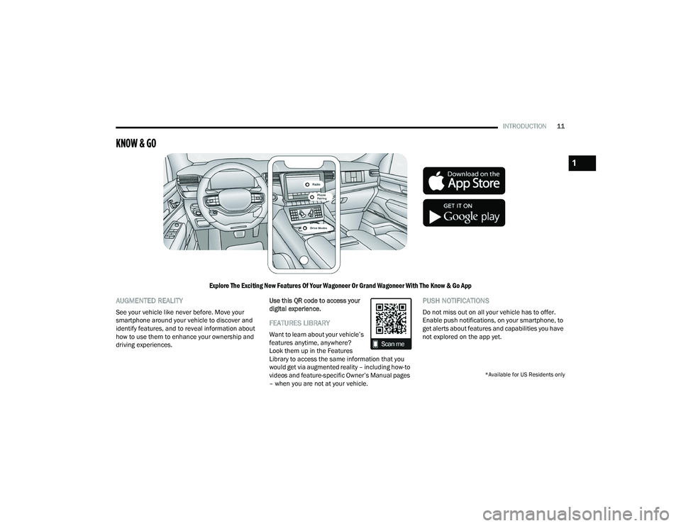 JEEP GRAND WAGONEER 2022  Owners Manual 1

22_WS_OM_EN_USC_t.book  Page 11   