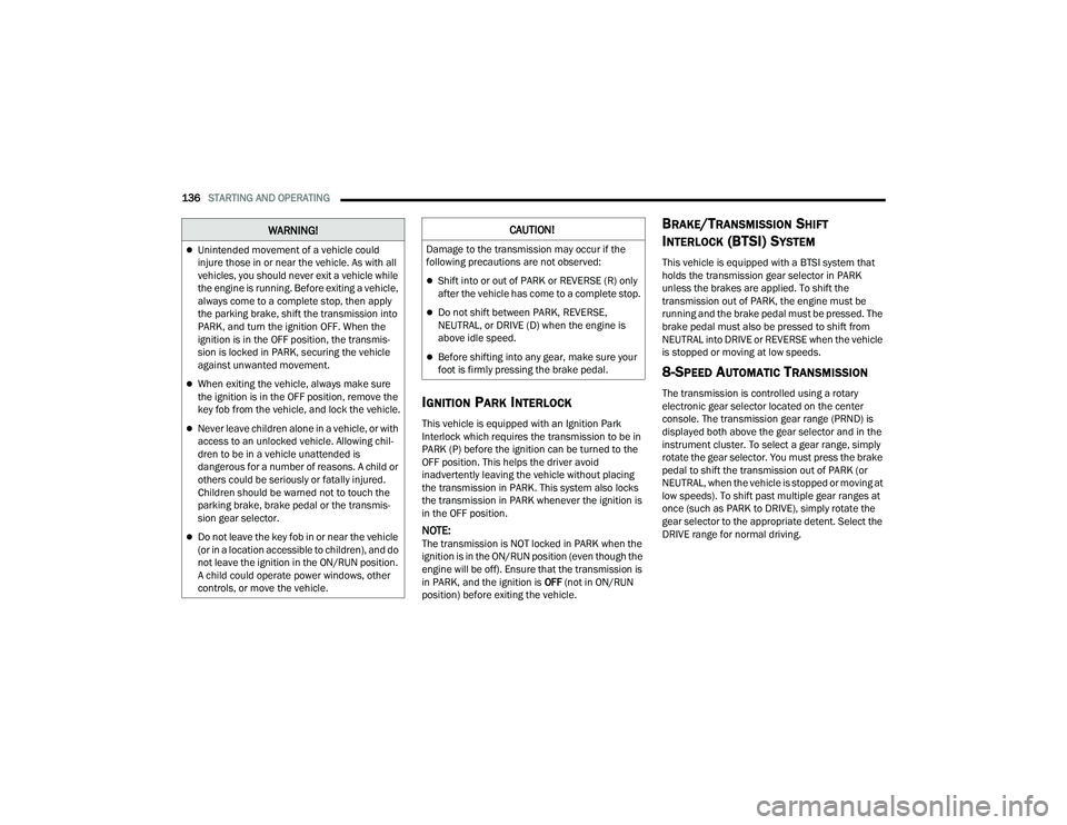 JEEP GRAND WAGONEER 2022  Owners Manual �:�$�5�1�,�1�*��&�$�8�7�,�2�1�
��D�P�D�J�H��W�R��W�K�H��W�U�D�Q�V�P�L�V�V�L�R�Q��P�D�\��R�F�F�X�U��L�I��W�K�H�
�I�R�O�O�R�Z�L�Q�J��S�U�H�F�D�X�W�L�R�Q�V��D�U�H��Q�R�W��R�E�V�H�U�Y�H�G�