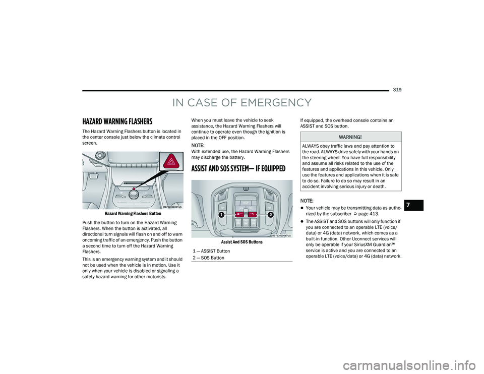 JEEP GRAND WAGONEER 2022  Owners Manual IN CASE OF EMERGENCY
�\b�����
