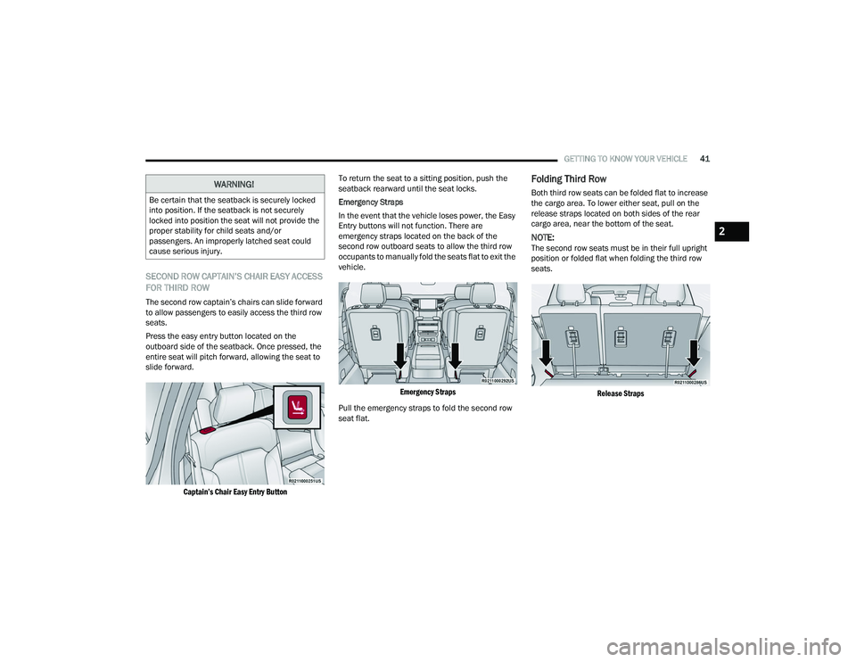 JEEP GRAND WAGONEER 2022  Owners Manual 2

22_WS_OM_EN_USC_t.book  Page 41   
