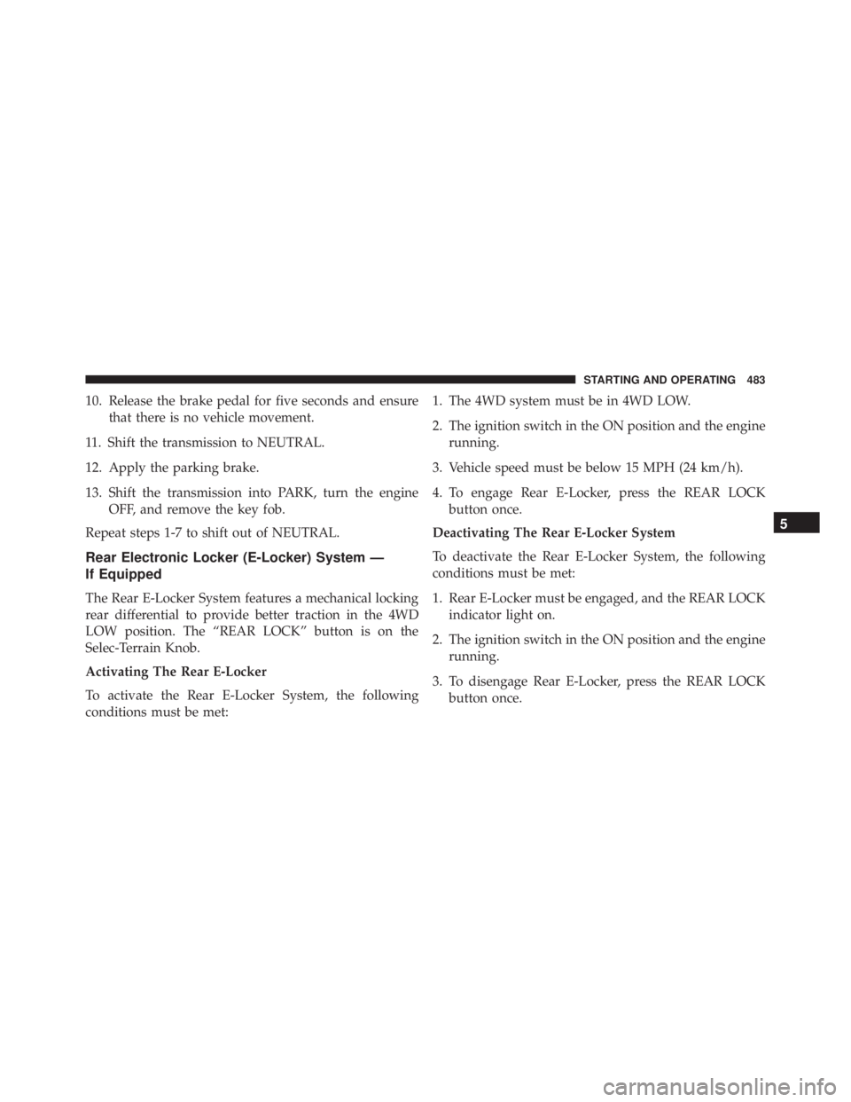 JEEP CHEROKEE TRAILHAWK 2015  Owners Manual 