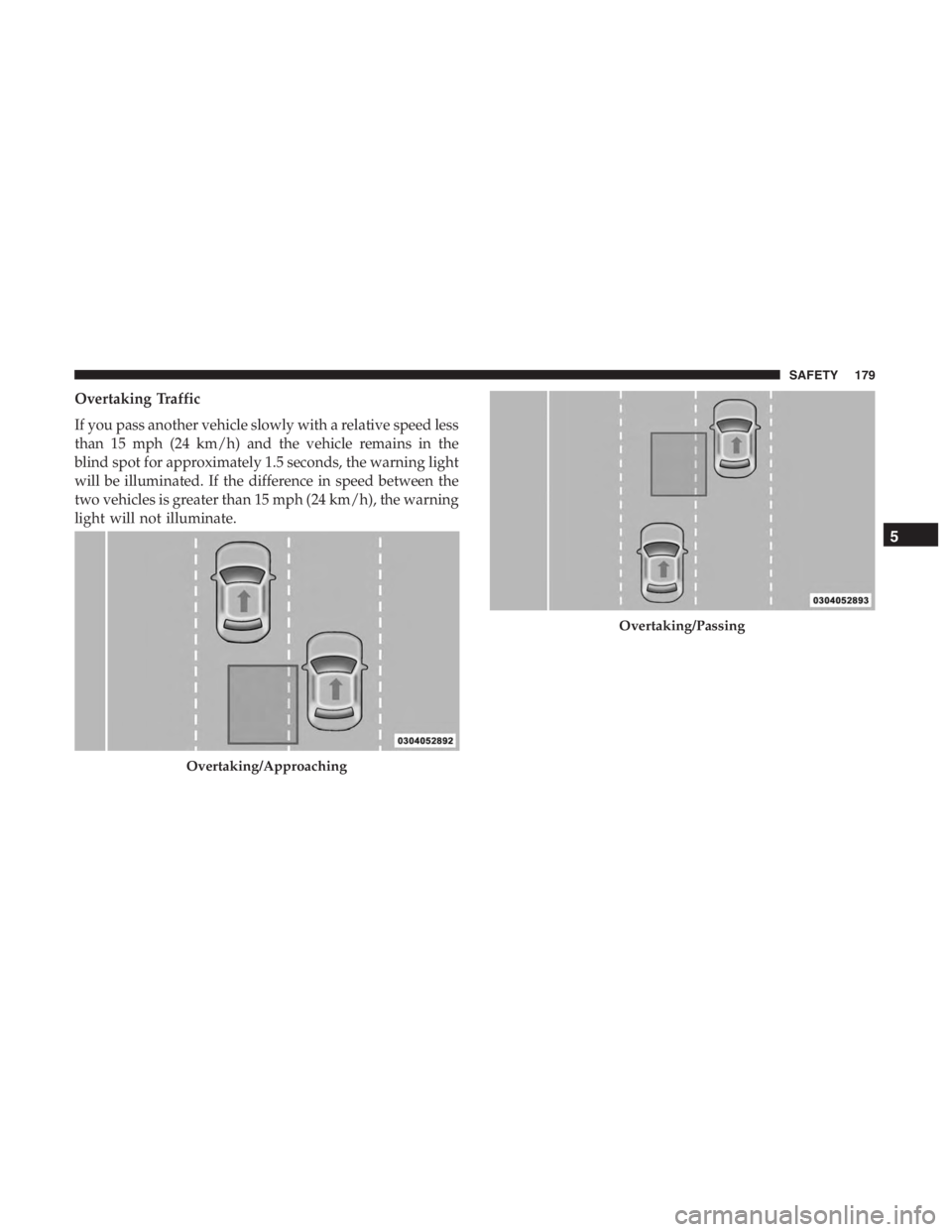 JEEP CHEROKEE LIMITED 2019  Owners Manual Overtaking/Passing
5
SAFETY 179 