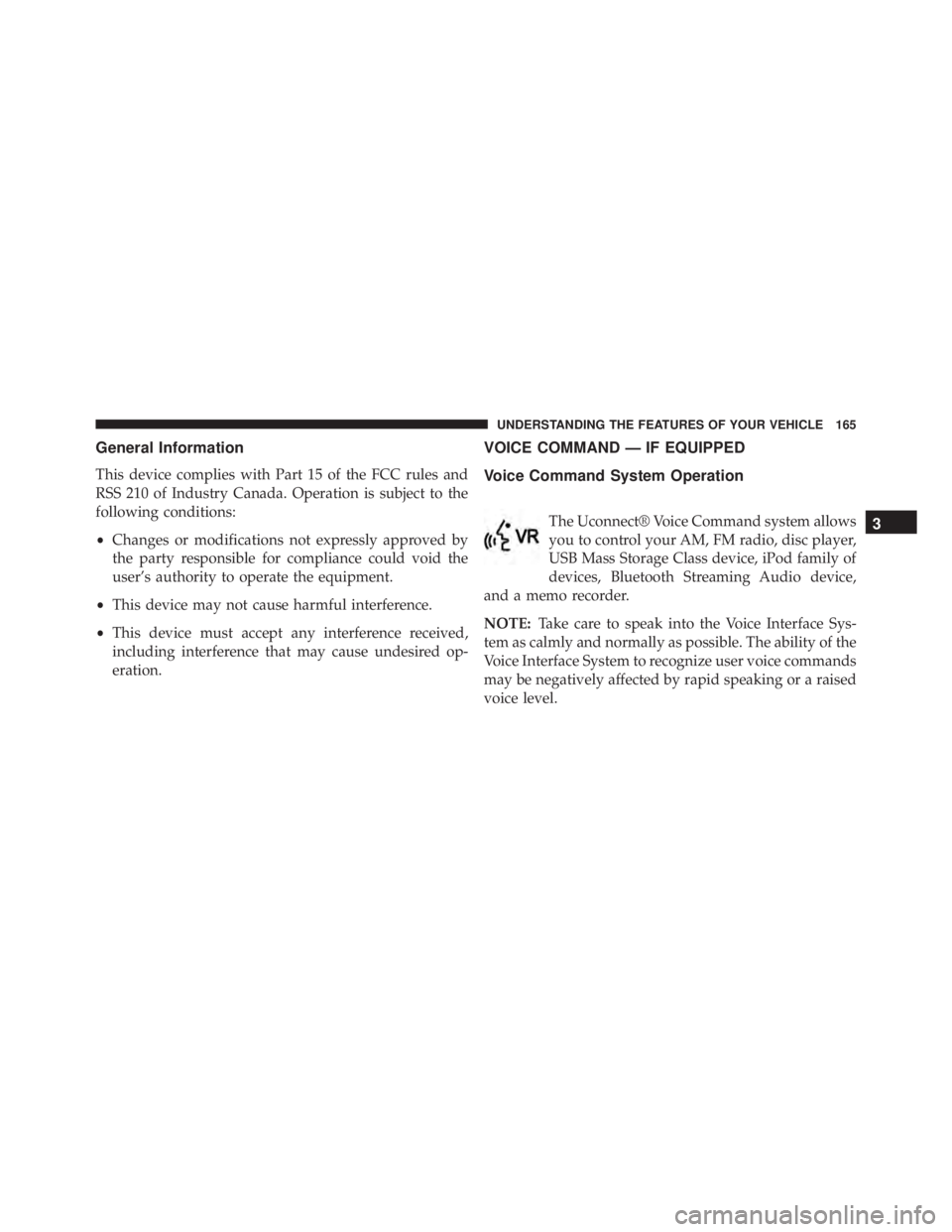 JEEP GRAND CHEROKEE LAREDO 2012  Owners Manual 3
UNDERSTANDING THE FEATURES OF YOUR VEHICLE 165 